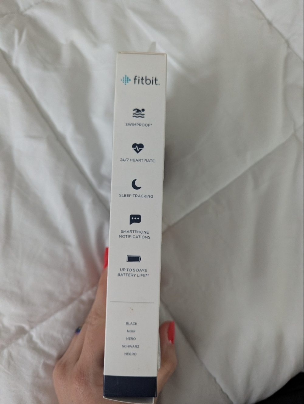 Black Fitbit Inspire HRFitness Tracker with Braided Band - Smart Activity Watch - Picture 7 of 9